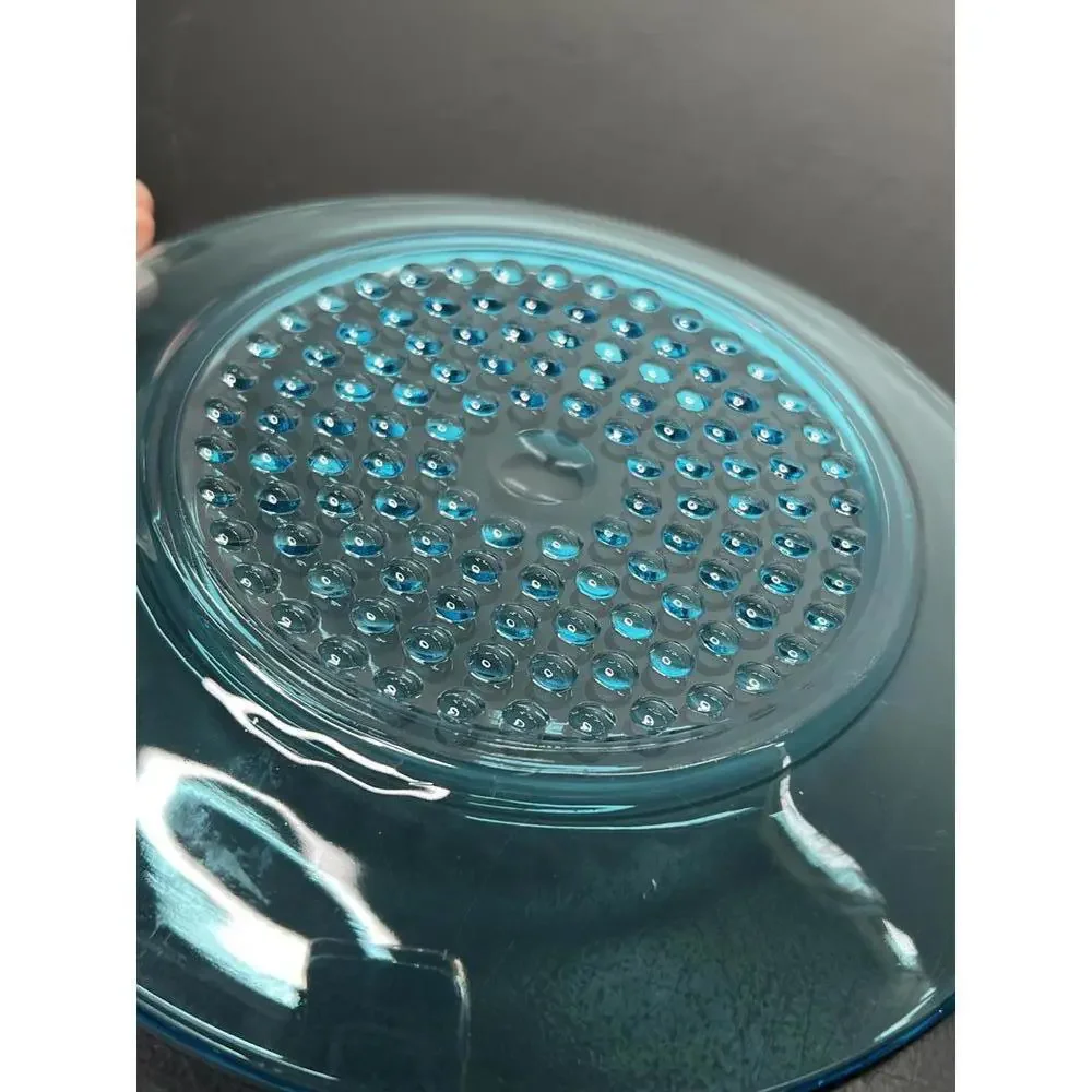 Vintage‎ Aqua Glass Dinnerware, Hazel Atlas Capri Hobnail, 3 Piece set